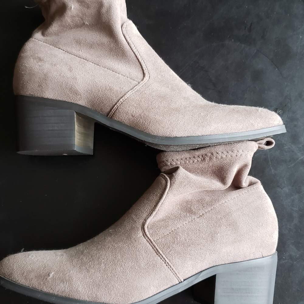 Suede Ankle Boots 3 Inch Heel